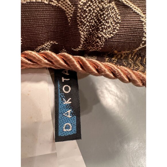 Dakota Bay Bengal Tiger Brocade Decorative Pillow Motif Rope Cushion Home - Picture 6 of 16